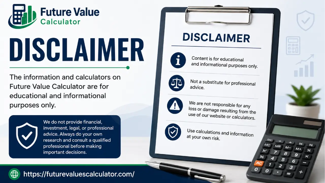 Disclaimer Future value calculator