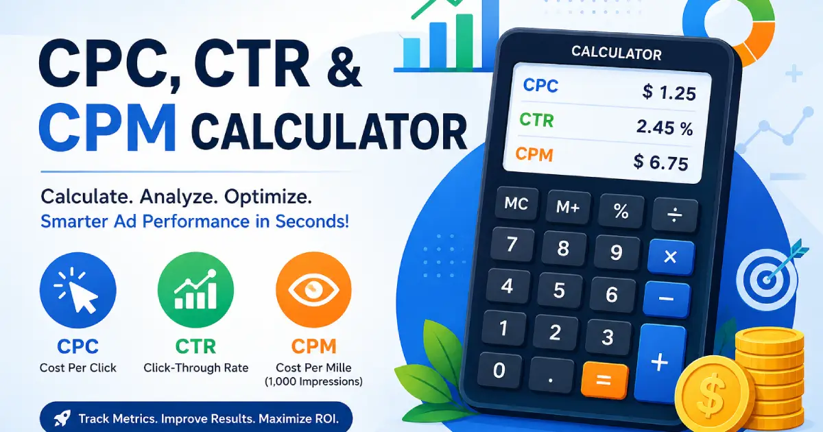 CPM CPC & CTR Calculator